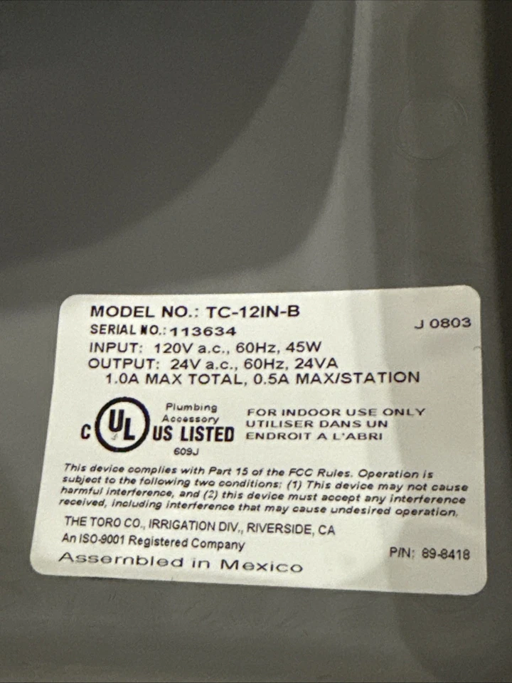 NEW-Irritrol Total Control TC-12IN-B Stn module & board-24hr New Open Box - Image 4 of 4