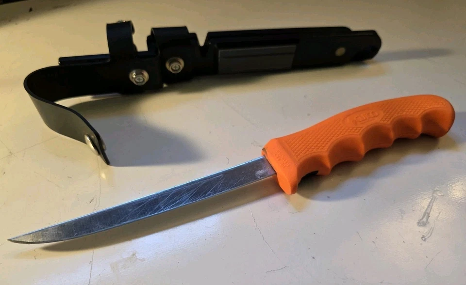  Cuchillo Cutco Fisherman's Solution con funda mango naranja 5721 Foto 3 de 4