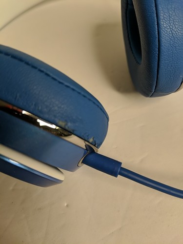 Auriculares Beats by Dr. Dre Solo con cable sobre la oreja azules usados - Imagen 9 de 12