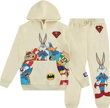 DC Comics Boys Pullover Hoodie and Jogger Sweatpants Set, Superman  Batman...