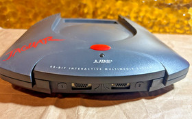 1990s Atari Jaguar Console in Original Box w/ Controller, Adapters, Cords, Games