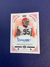 2022 Onyx Vintage Football #VADW Devonte Wyatt Auto Blue Rookie RC 