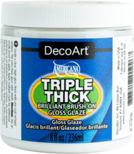 Triple Thick Gloss Glaze DecoArt Used Wood Brilliant Home Decor Jar 8-Ounce