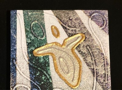 Andy Lakey - Archangel Michael Original Textured Painting on Wood