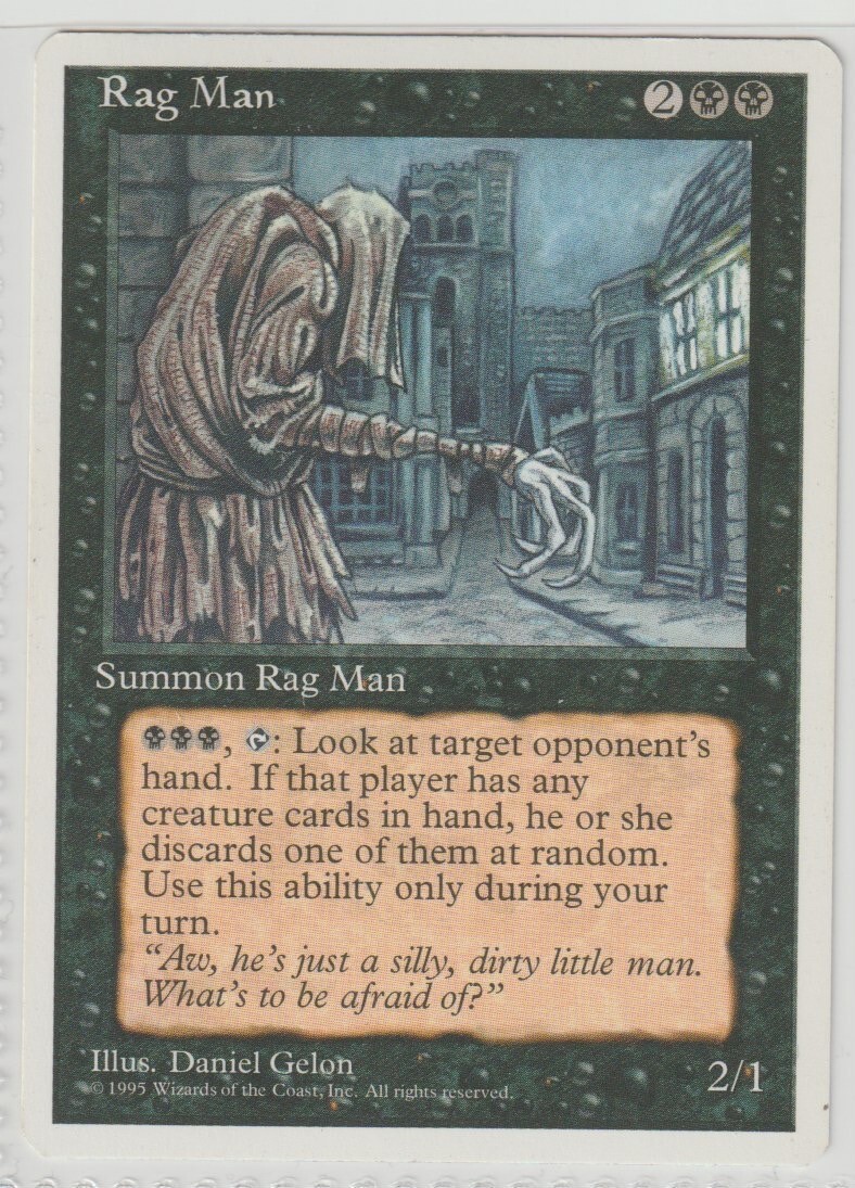 MTG - Rag Man 1x - RARE 1995 Fourth Edition - Magic the Gathering