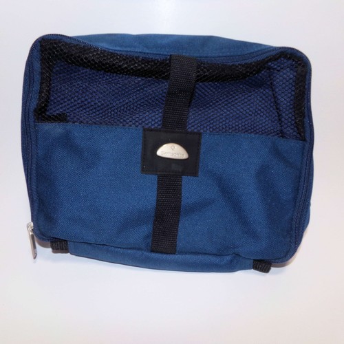 Samsonite Travel Accessory Bag Zipper & Mesh Navy Blue 10"W - Picture 2 of 4