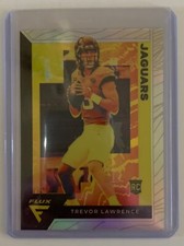 Trevor Lawrence 2021 Panini Chronicles Flux Silver Rookie Card No FX-1. rookie card picture