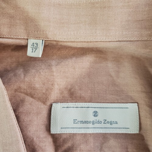 Ermenegildo Zegna Button Up Shirt Shirt Mens Size 43 - 17 Light Peach Color - Picture 3 of 6