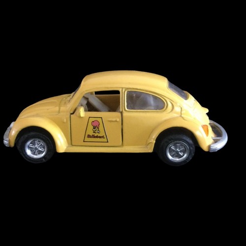 VINTAGE WELLY VW VOLKSWAGEN YELLOW 1:34-1:39 SCALE METAL - Picture 2 of 7
