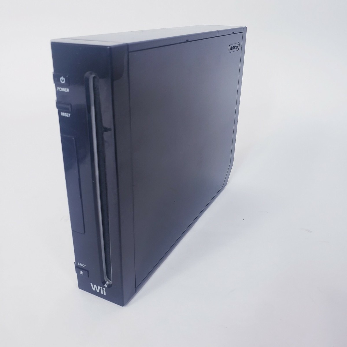 Nintendo Wii Black Console (RVL-001) w/ Remote, Cables