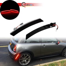 For MINI Cooper R50 R52 R53 2002-2008 LED Rear Red Side Marker Light Smoked Lens