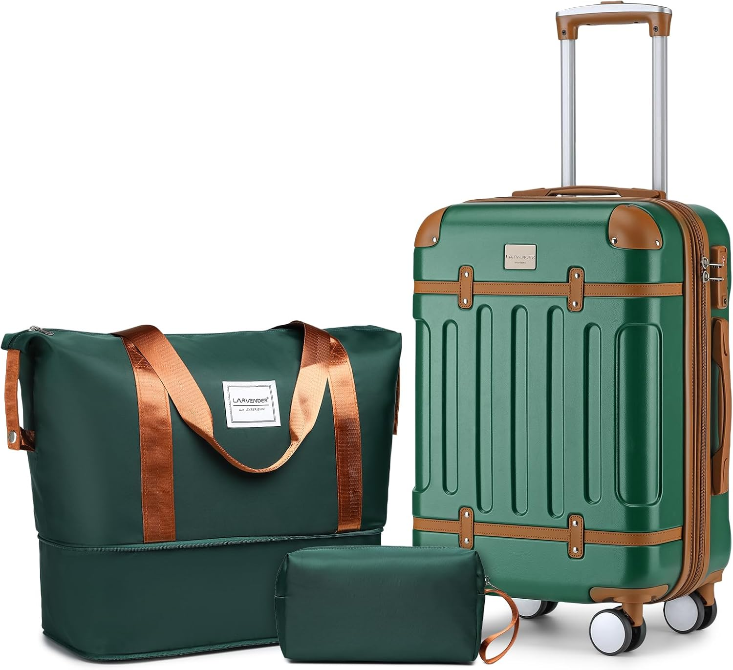 3-Piece Expandable Hardside Luggage Set with 22x14x9 Airline-Approved Carry-On-image