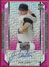2021 Leaf Metal Draft Baseball JACK LEITER Rookie XRC Pink Mojo Autograph 1/5