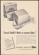 3w3572/ Alte Reklame von 1958 - EDEN Margarine