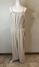 Old Navy Linen-Blend Cami Wide-Leg Cropped Jumpsuit Size 3XL O3405e