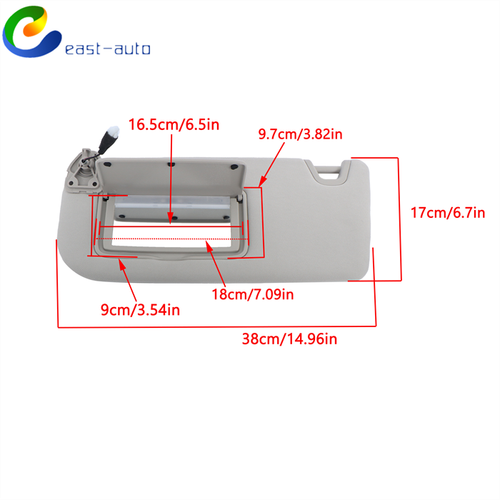 For Nissan Altima 2019-2023 2024 W/Light Mirror Gray Sun Visor Left Right Side - Picture 2 of 11