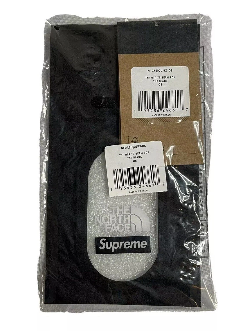 Pochette de cou Supreme The North Face noire série Summit ruban extérieur couture authentique