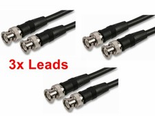 BNC Male To BNC Male Lead  RG59 75 Ohm  Cable Fly lead 2 M Pack Of 3