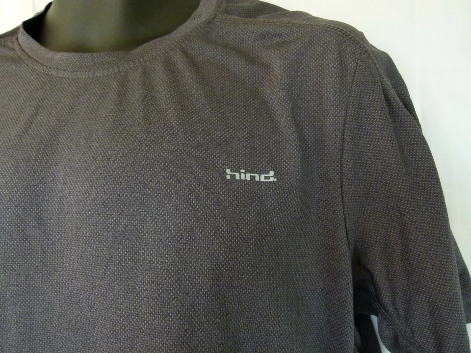 Camiseta Hind Running Para Hombre Texturizada Cuello Redondo Gris Oscuro Talla M Mediana Foto 3 de 4