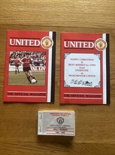 MANCHESTER UNITED SEASON VOUCHER BOOK 1991/92 & UNITED OFFICIAL MAGAZINE X 2 VGC