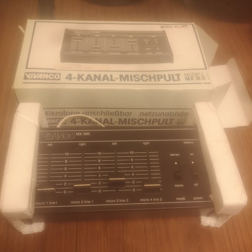 Vivanco MX 300 Audio Mixer funktioniert in sehr gutem Zustand, verwendet 9 V PP9 Batt, 4 Kanal siehe Bilder/Beschreibung
