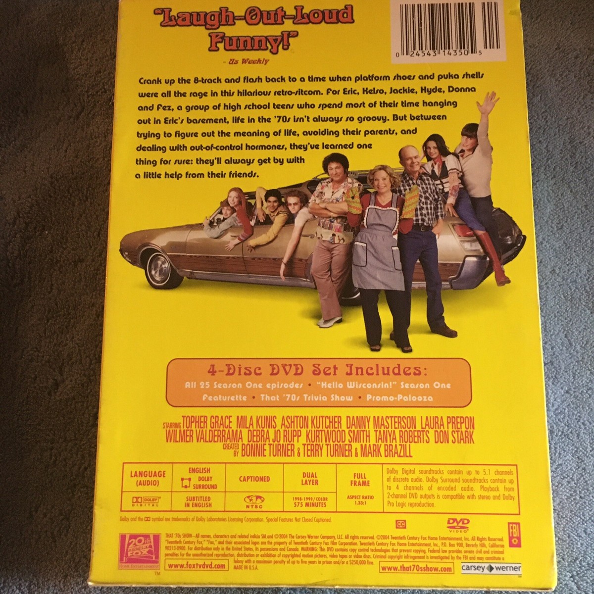 THAT 70s SHOW Season One DVD (4 Disc Set) 25 Episodes