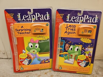 LeapPad Interactive Book And Cartridge Lot Preschool/Grade 2 Phonics & Leap Pond