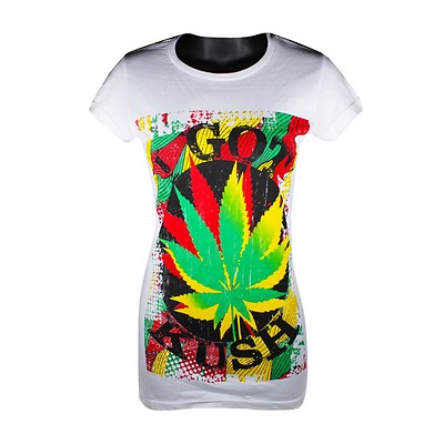 I Got Kush Ladies Rasta Empress Leaf T Shirt Reggae Jamaica Irie 100% Cotton