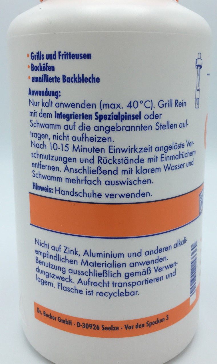 Dr. Becher " Gläser Reiniger 1 L PREMIUM Dr Becher Grillreiniger