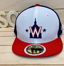 New Era Washington Nationals ALT 2 Fitted Cap Navy/White/Red Sz Kids 6 3/8 USA