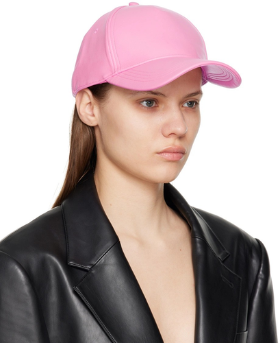 STAND STUDIO WOMEN Baseball Cap Designer Faux Leather Hat in Pink BNWT RRP £90 - Picture 7 of 15