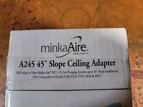 Minka-Aire 45 DEGREE SLOPE CEILING ADAPTER IN BAHAMA BEIGE (A245-BG) - Picture 3 of 4