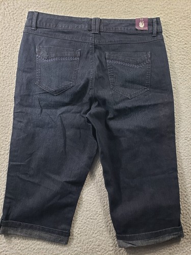 Gloria Vanderbilt Jeans Women's 10 Blue Skimmer Cropped Cotton Stretch 32x17 - Picture 10 of 15