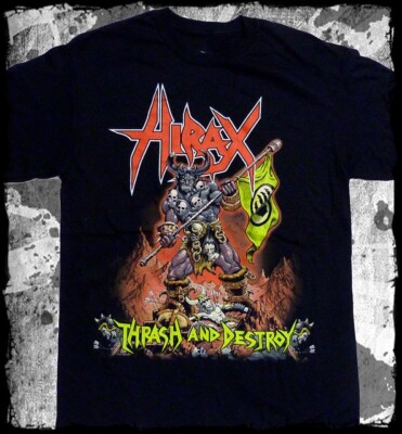 trend HIRAX Black Full Size heavy Cotton Shirt Short Sleeve NEW LIMITED
