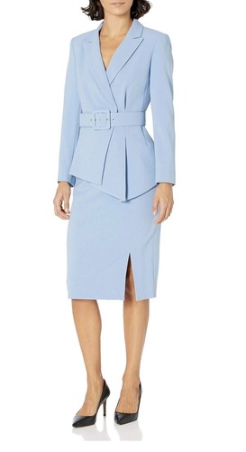 Tahari ASL Belted Asymmetrical Jacket 2 