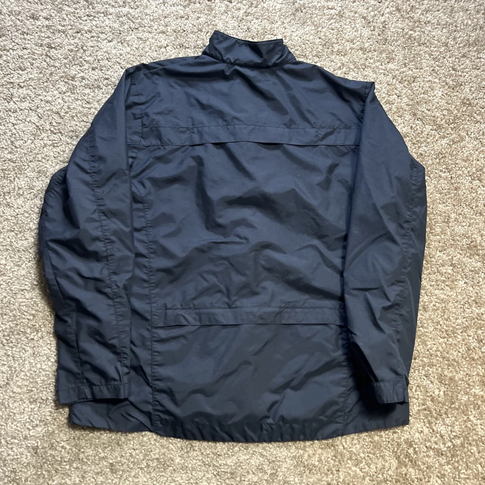 Chaqueta cortavientos vintage Nike para mujer talla grande negra cremallera completa Swoosh Y2K Foto 2 de 4