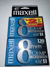 2 Pack Maxell 8mm GX-MP 8 120 Blank Sealed Camcorder Videotapes Tapes NEW Sealed