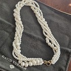 14kt Yellow Gold Pretzel Clasp With Intertwined Fresh Water Pearls Choker — photo 3