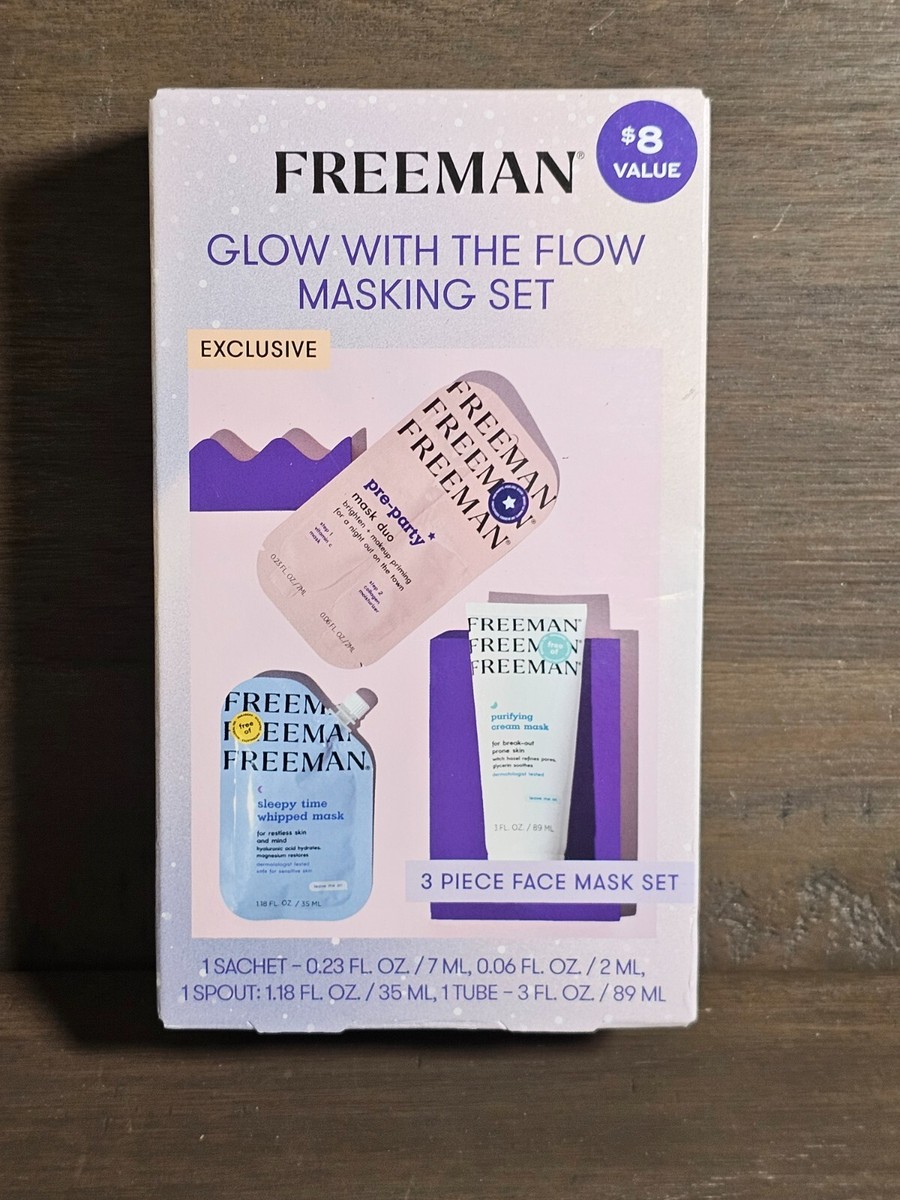 Freeman Glow With The Flow 3-Piece Masking Set Mask Duo Sleepy