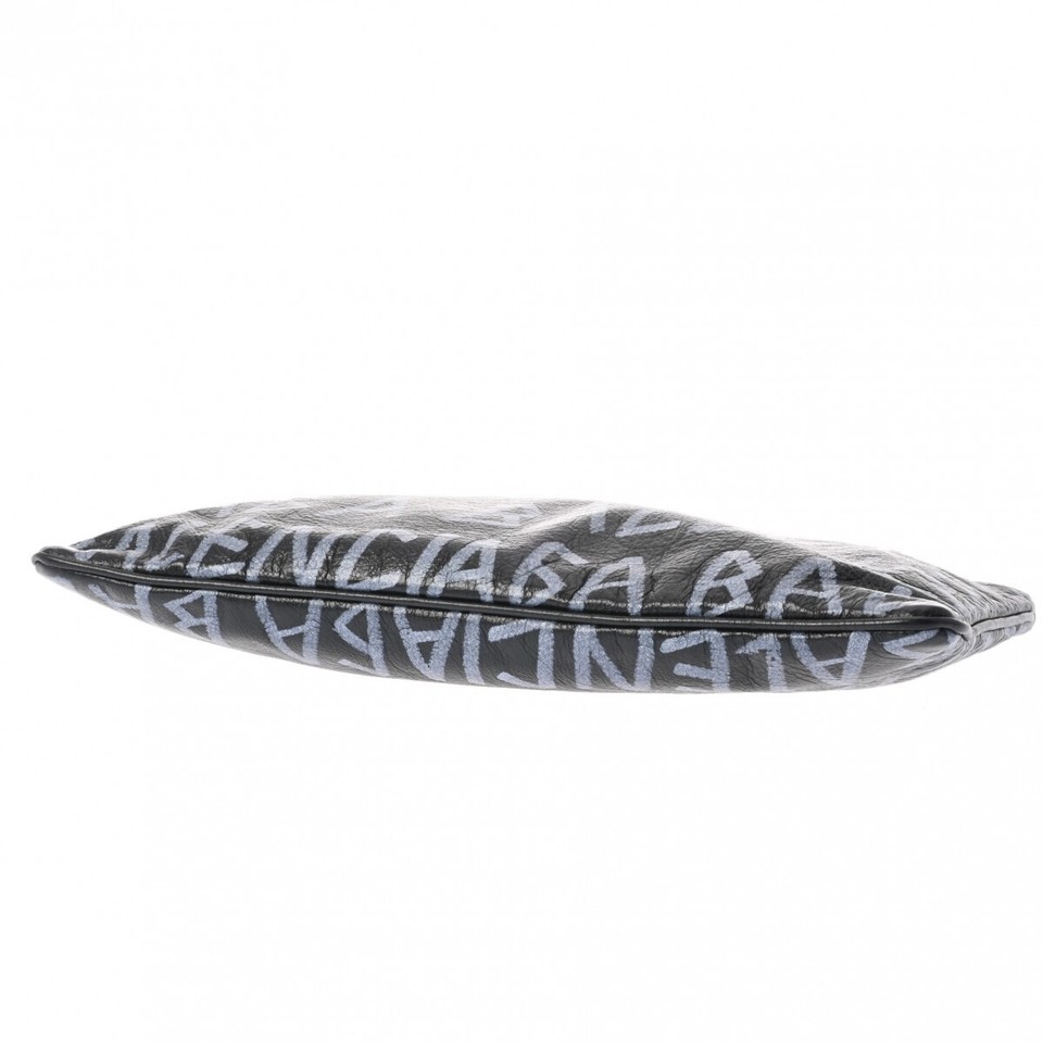 Balenciaga Carry Clip M Graffiti Black 535532 Unisex Calf Clutch Bag A
