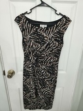 DressBarn Size 6 Zebra Abstract Shift Dress, Business, Wear to Work