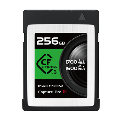 INDMEM 256GB Professional CFexpress Card Type B 8K CFE R:1700 MB/s Capture Pro