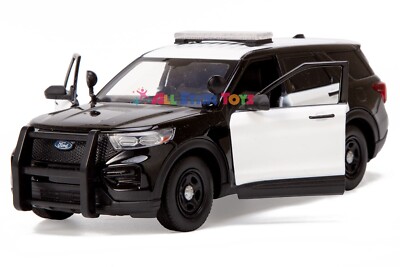 NIB 2022 Ford Explorer Police Diecast 1:24 Motormax Unmarked BLACK