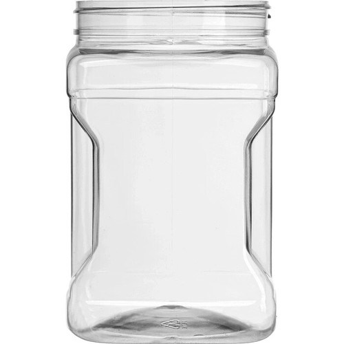 64 oz. PET (food grade) Plastic Square Grip Storage Container w/Lid - Picture 2 of 8