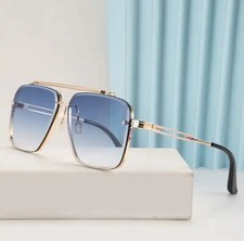 New Fashion Classic Square Sunglasses Cool Men Vintage Brand Design Metal Sun