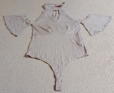 New With Tags Red By BKE Womens Medium Grey Rayon Blend Bodysuit Shirt 23