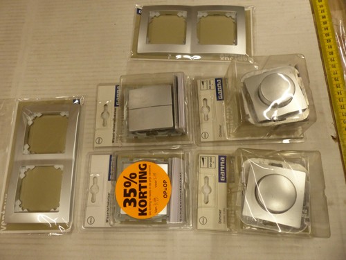 SET 2x Dimmer 2x 2-Fach Rahmen 1x Doppelwechselschalter 1x Wechselschalter - Bild 4 von 8