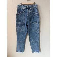 Isabel Marant Etoile Neko High Rise Straight Utility Cargo Jeans Sz FR 44 US 12