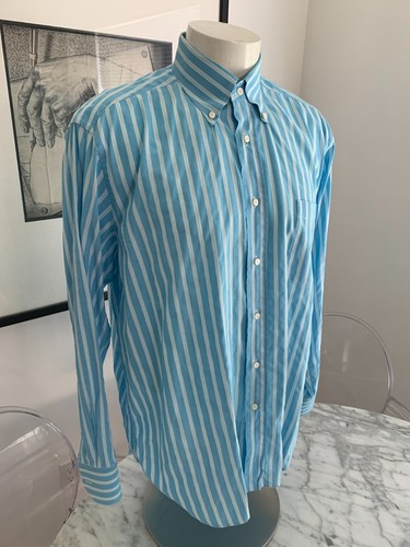 Loro Piana Men's Long Sleeve Button Up Cotton Dress Shirt Made in Italy 17.5/44 - Picture 5 of 15