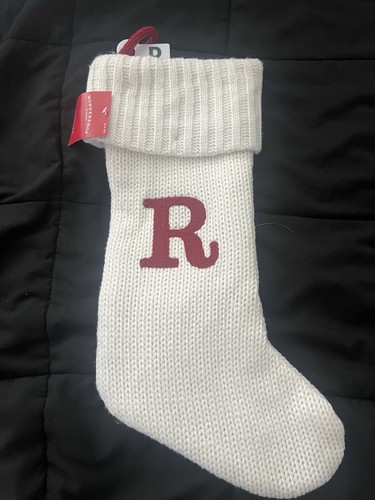 Christmas Stocking Target Wondershop White 19" Knit Monogram - Picture 4 of 9
